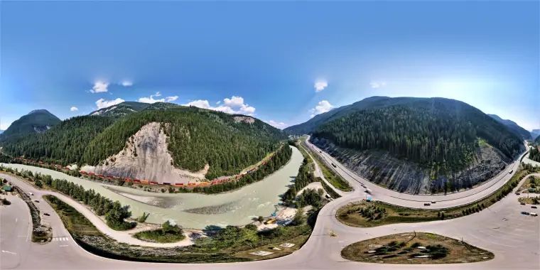 White water rafting parking area, BC